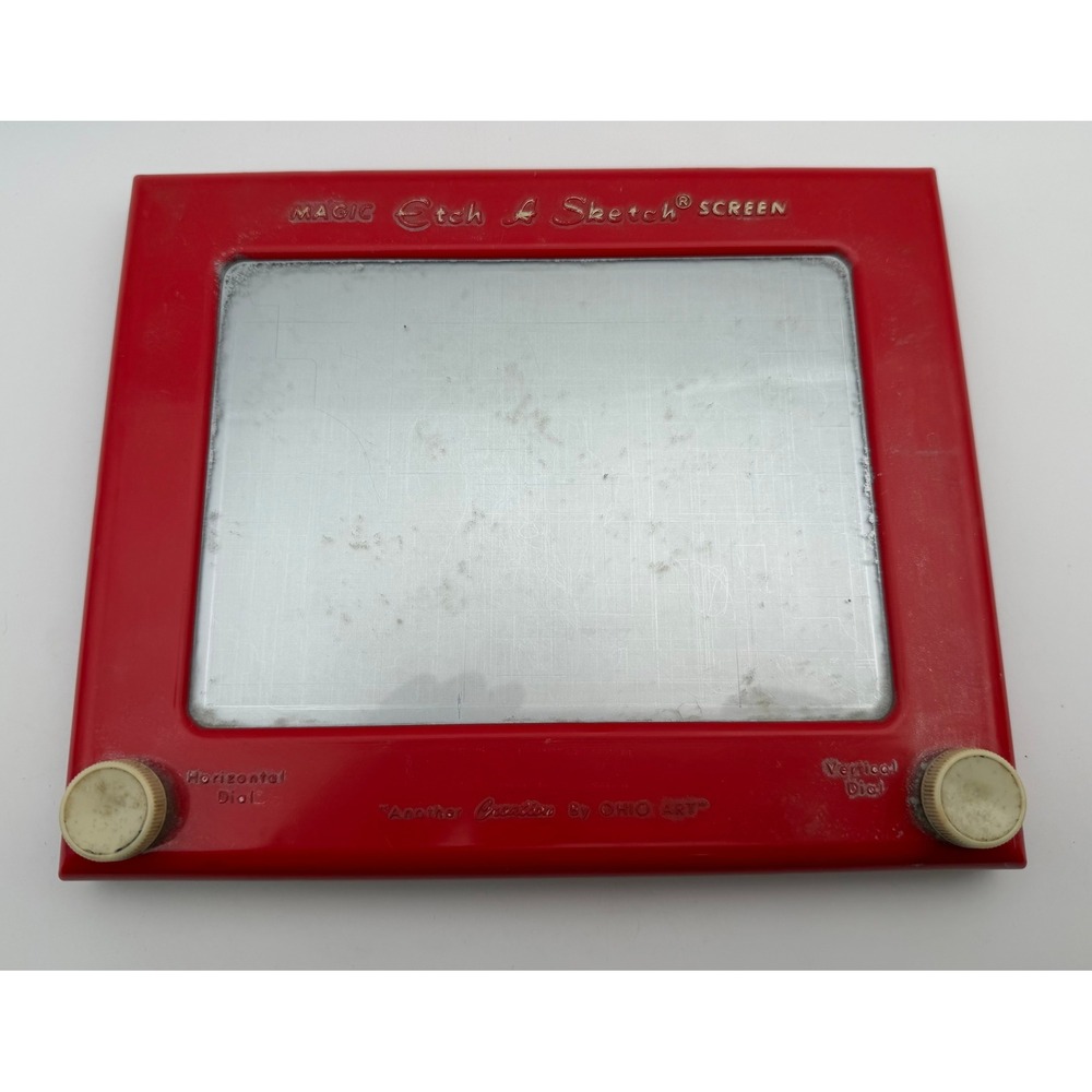 Vintage Ohio Art Etch A Sketch Magic Screen No 505 Red Classic Drawing Toy USA